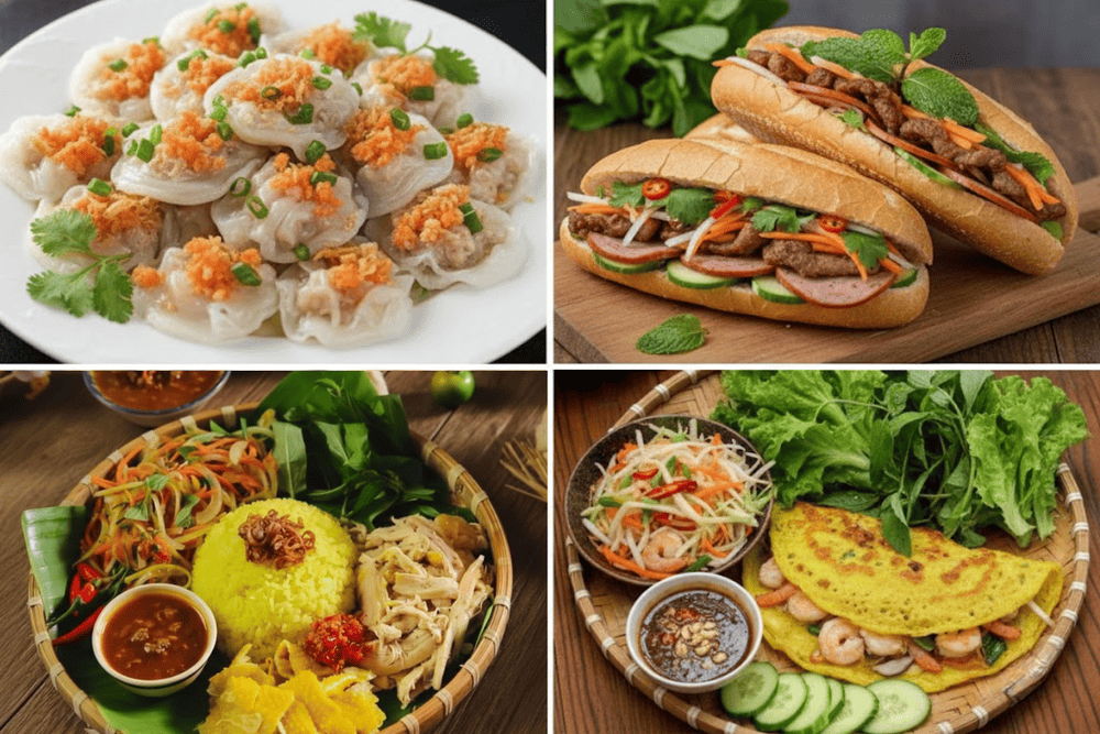 White rose dumplings, Hoi An baguette sandwich, chicken rice or Vietnamese pancakes are must-try dishes in Hoi An ancient town